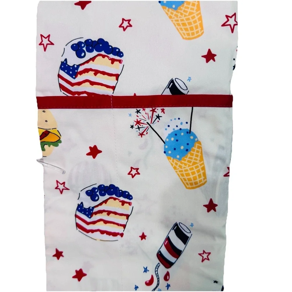 Patriotic Food Fireworks Grilling Apron Celebrate Buns Out Tongs Out 29x27